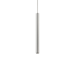 подвесной светильник цилиндрической формы с хромированным корпусом