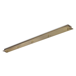 285719 Ideal Lux ROSONE LINEARE 5 LUCI OTTONE canopy латунь