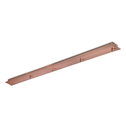 285726 Ideal Lux ROSONE LINEARE 5 LUCI RAME canopy медь